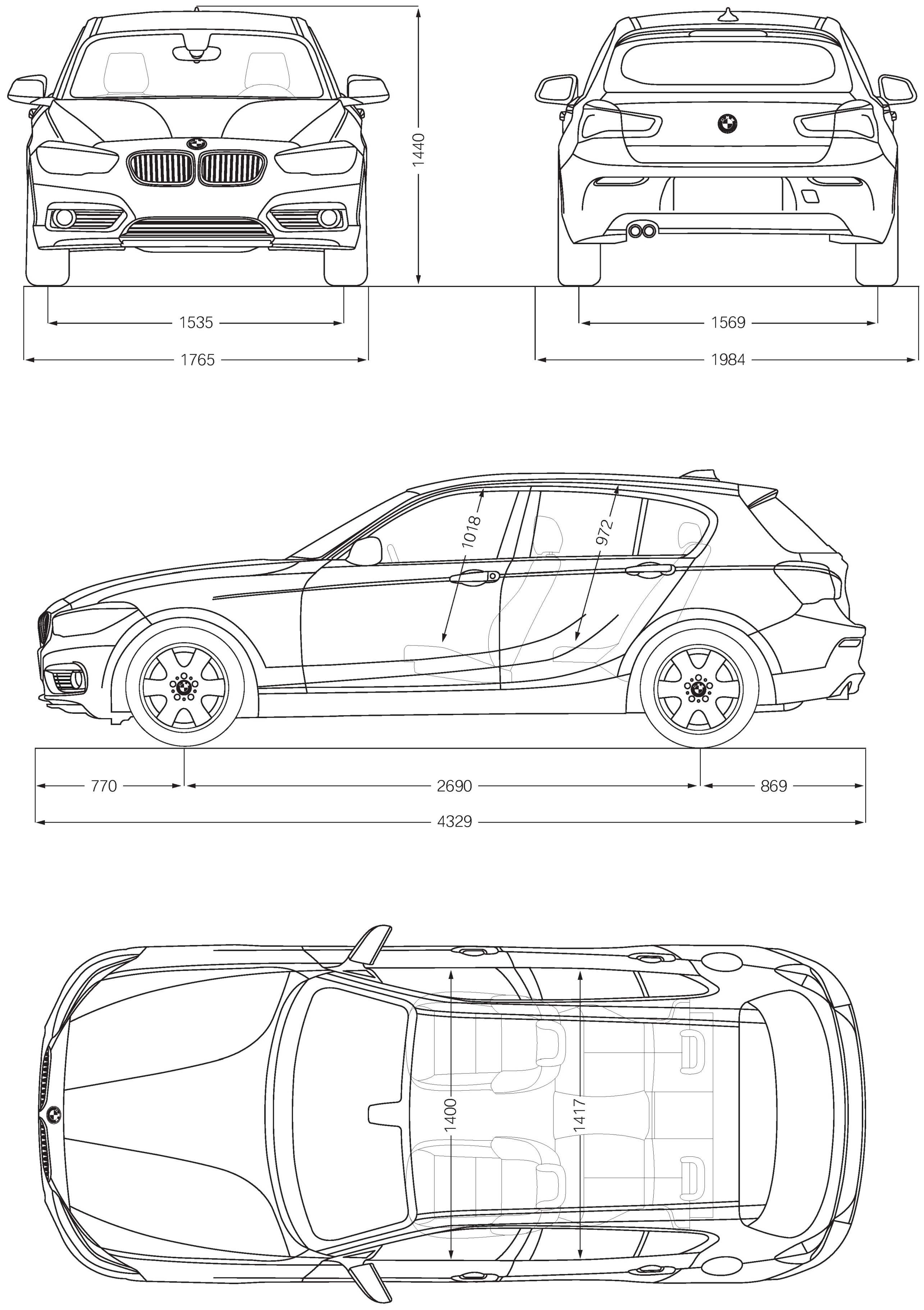 BMW 1 Series F20 blueprint