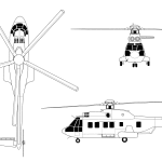 EC225 Super Puma blueprint