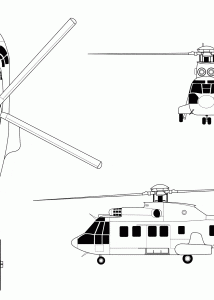 EC225 Super Puma blueprint