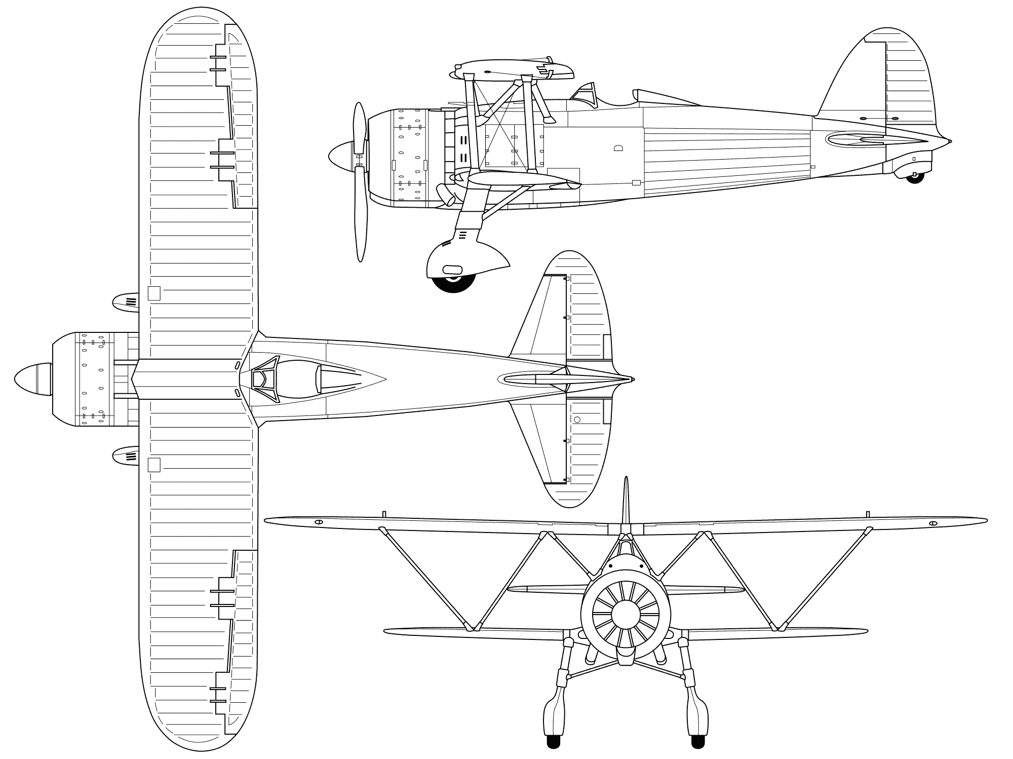 Fiat CR.42 blueprint