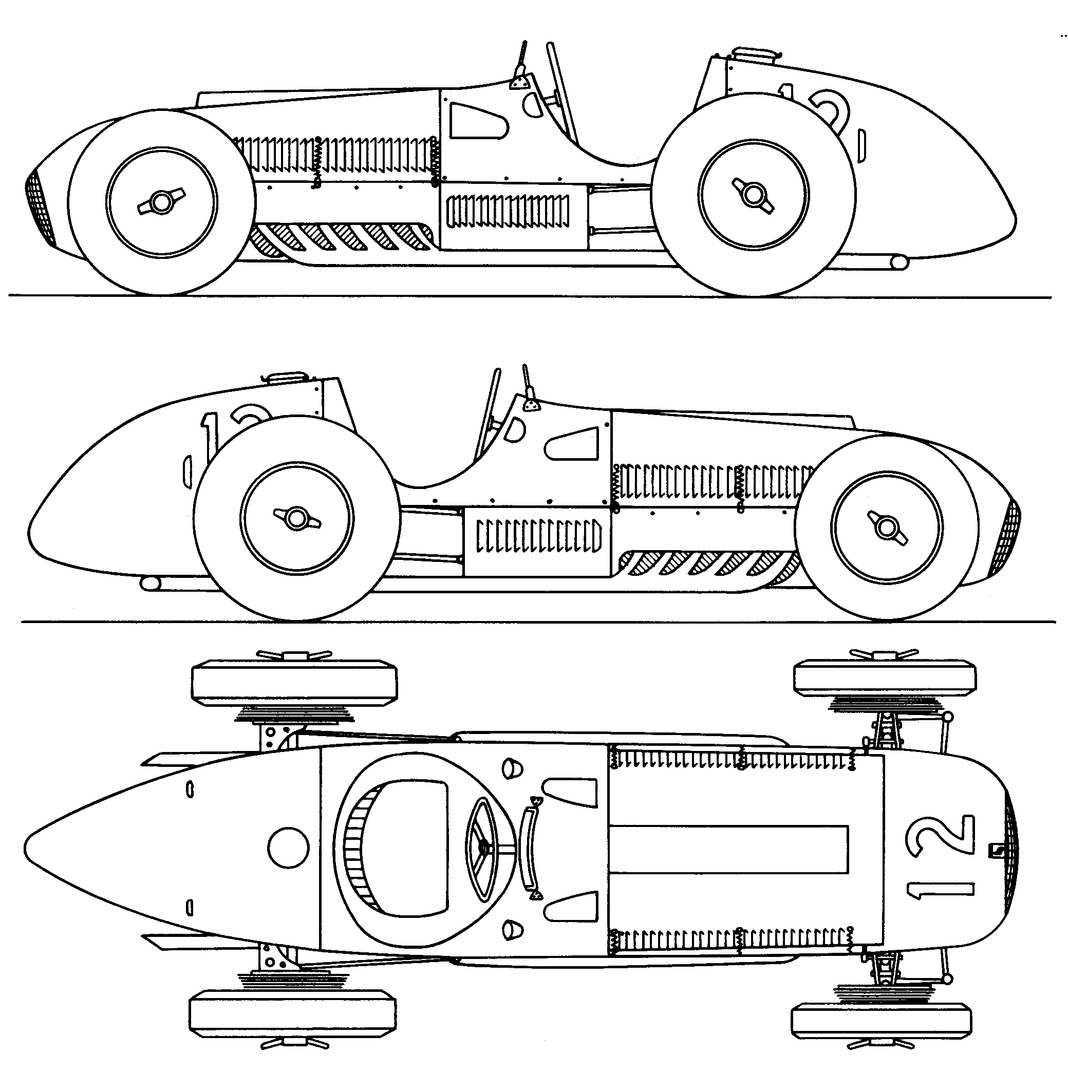 Ferrari 375 F1 GP blueprint