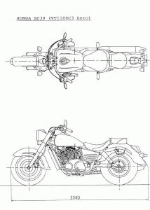 Honda VT1100 blueprint