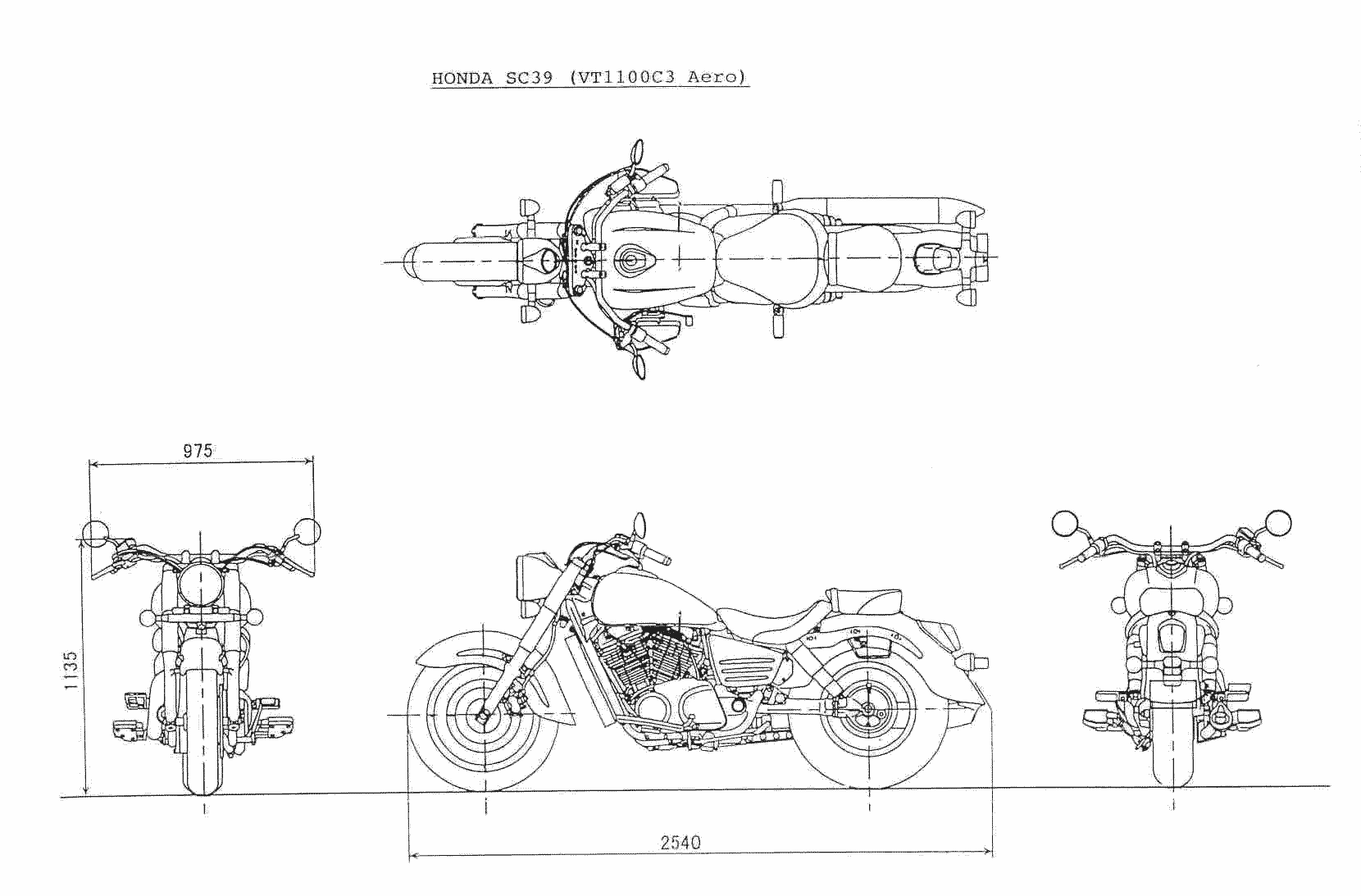 Honda VT1100 blueprint
