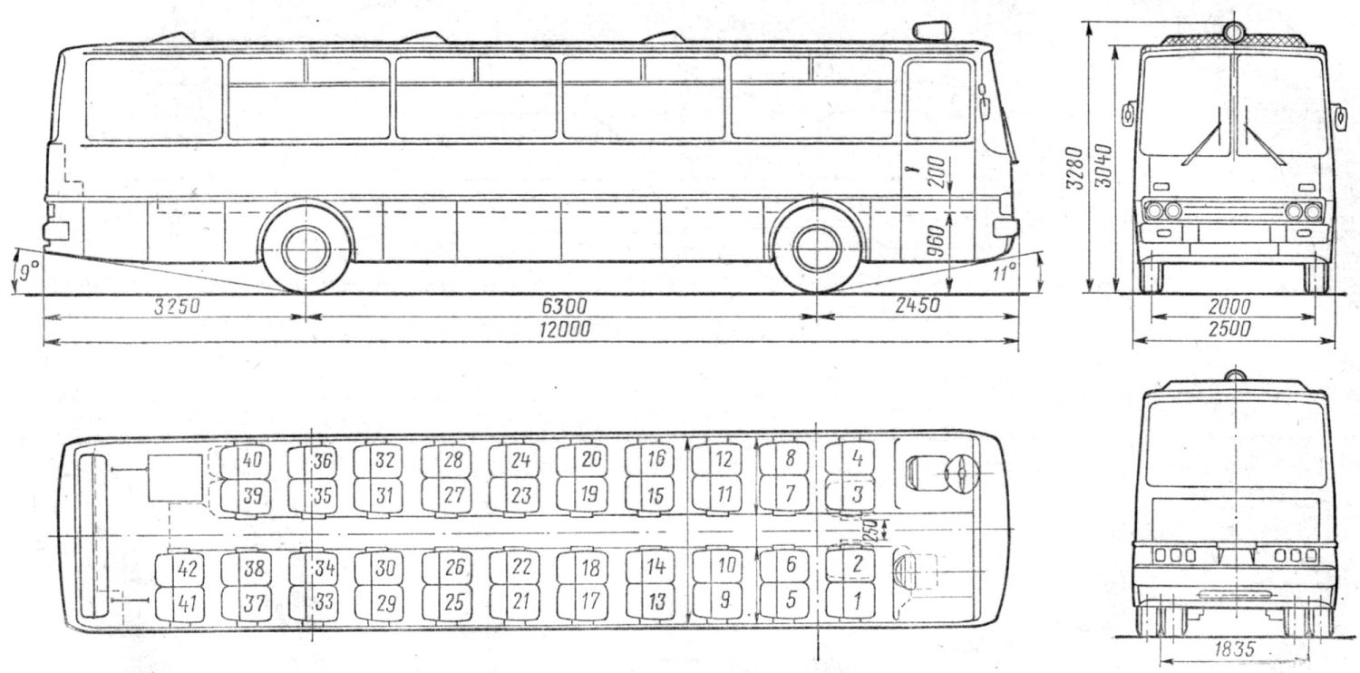 Ikarus 250 blueprint