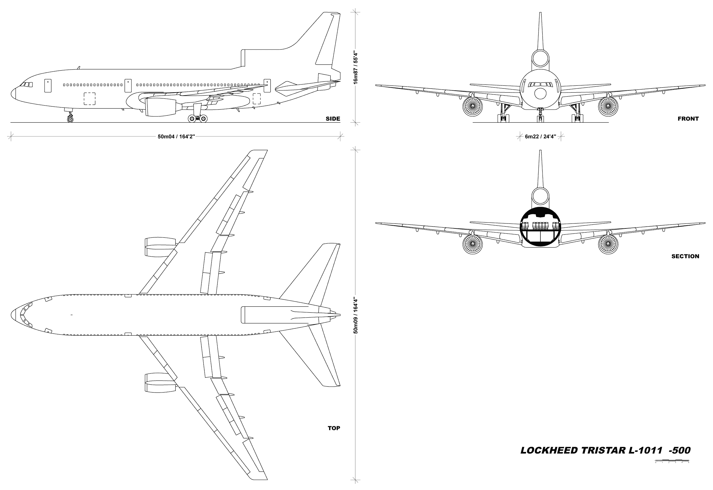 Lockheed L-1011 TriStar blueprint