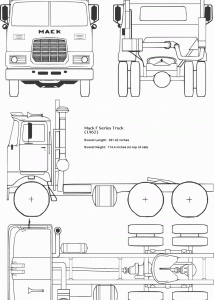 Mack F-Series Truck blueprint