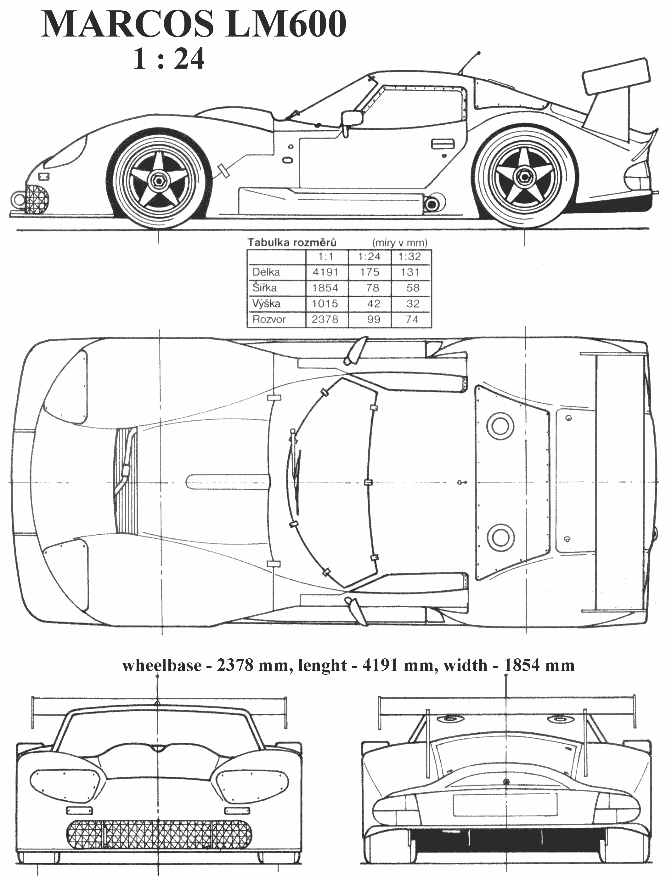 Marcos LM600 blueprint