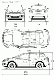 Mazda CX-7 blueprint