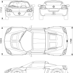 Opel Speedster blueprint