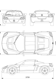 Opel Speedster blueprint