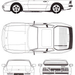 Porsche 944 blueprint