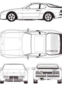 Porsche 944 blueprint