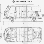 Volkswagen Type 2 T1 blueprint