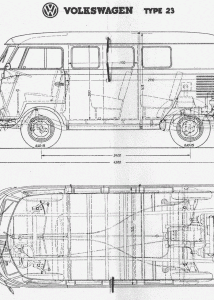 Volkswagen Type 2 T1 blueprint