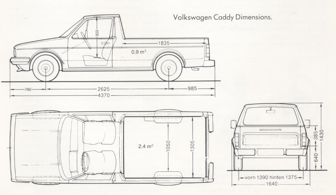 Volkswagen Caddy blueprint