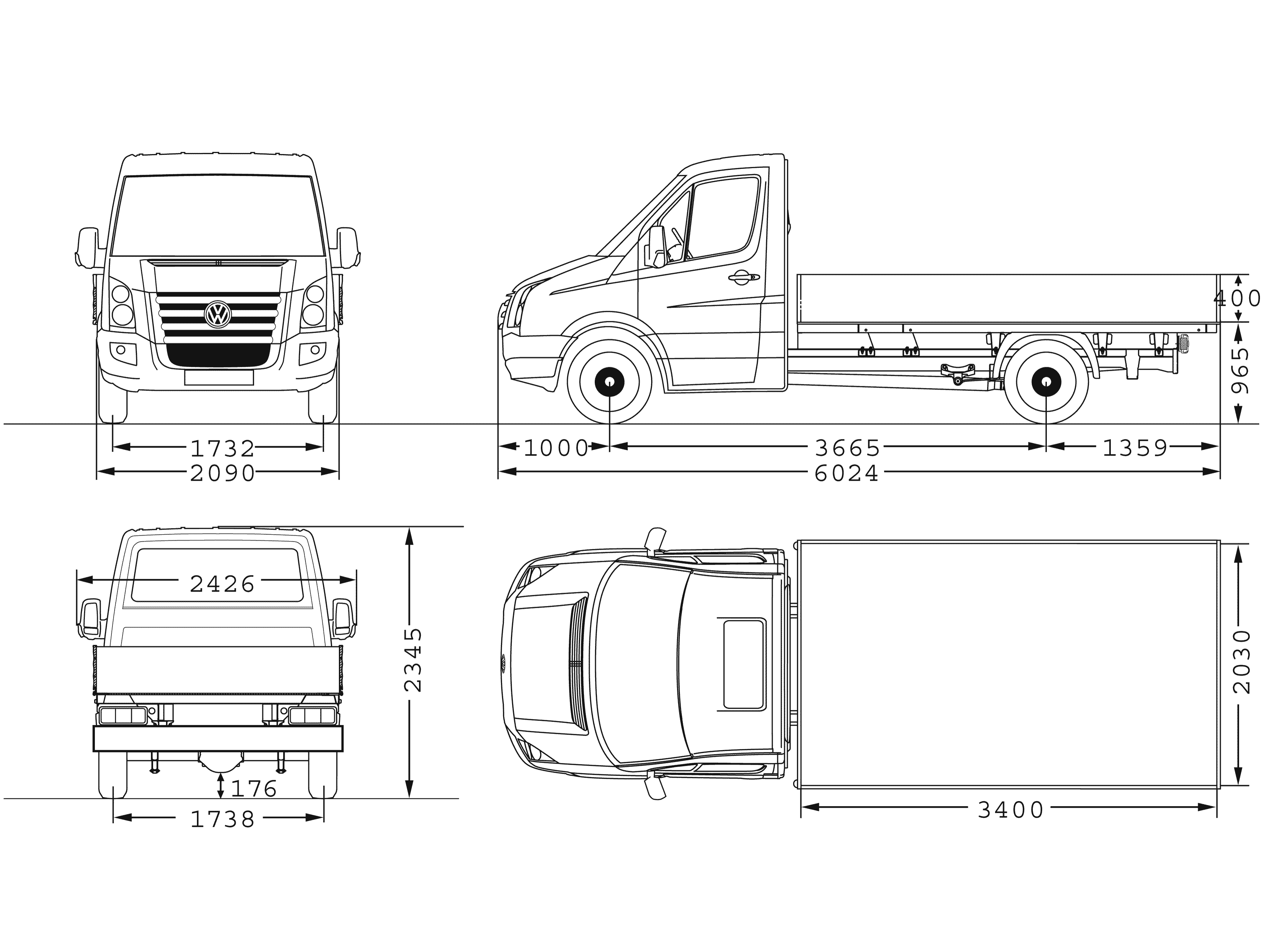 Volkswagen Crafter blueprint