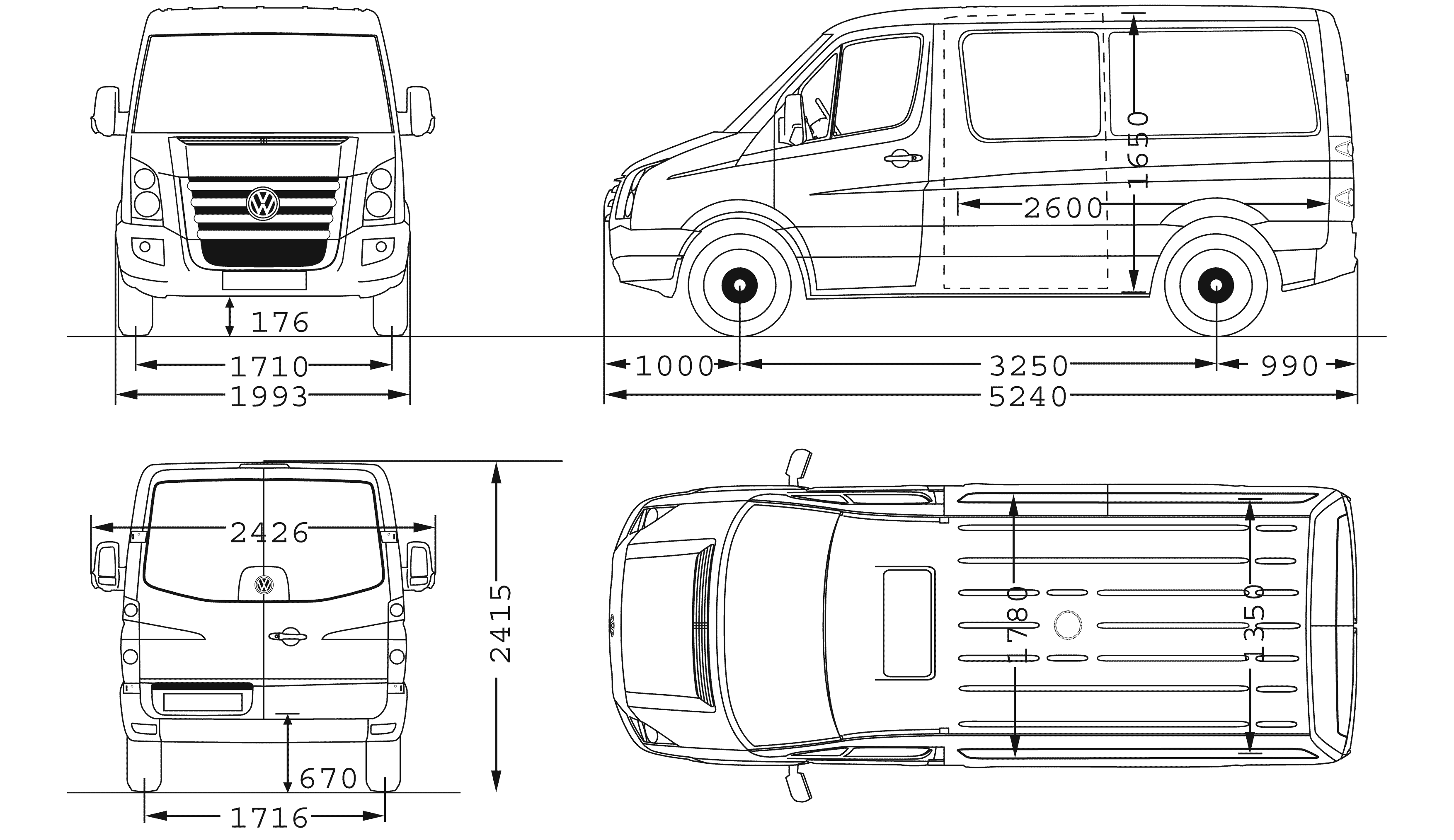 Volkswagen Crafter blueprint