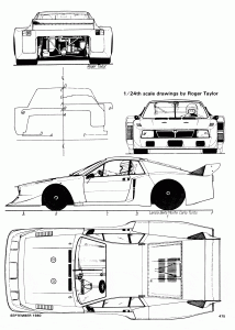 Lancia Beta Montecarlo Turbo blueprint