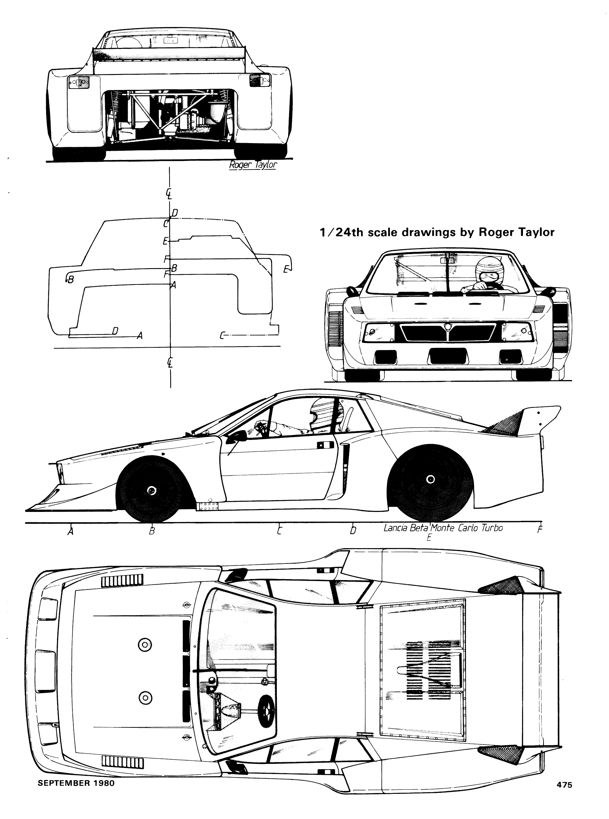 Lancia Beta Montecarlo Turbo blueprint