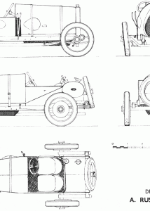 Bugatti Type 13 blueprint