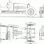 Bugatti Type 51 blueprint
