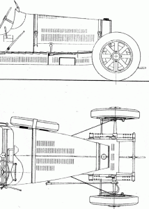 Bugatti Type 51 blueprint