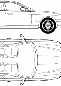 Jaguar XJ X350 blueprint