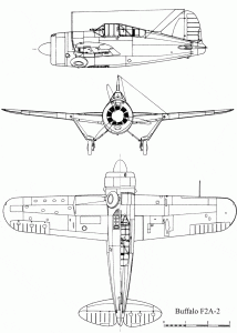 F2A Buffalo blueprint