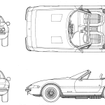 Ferrari Daytona blueprint