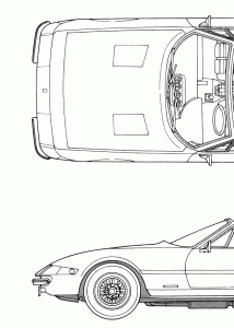 Ferrari Daytona blueprint