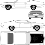 Ford Torino Cobra blueprint