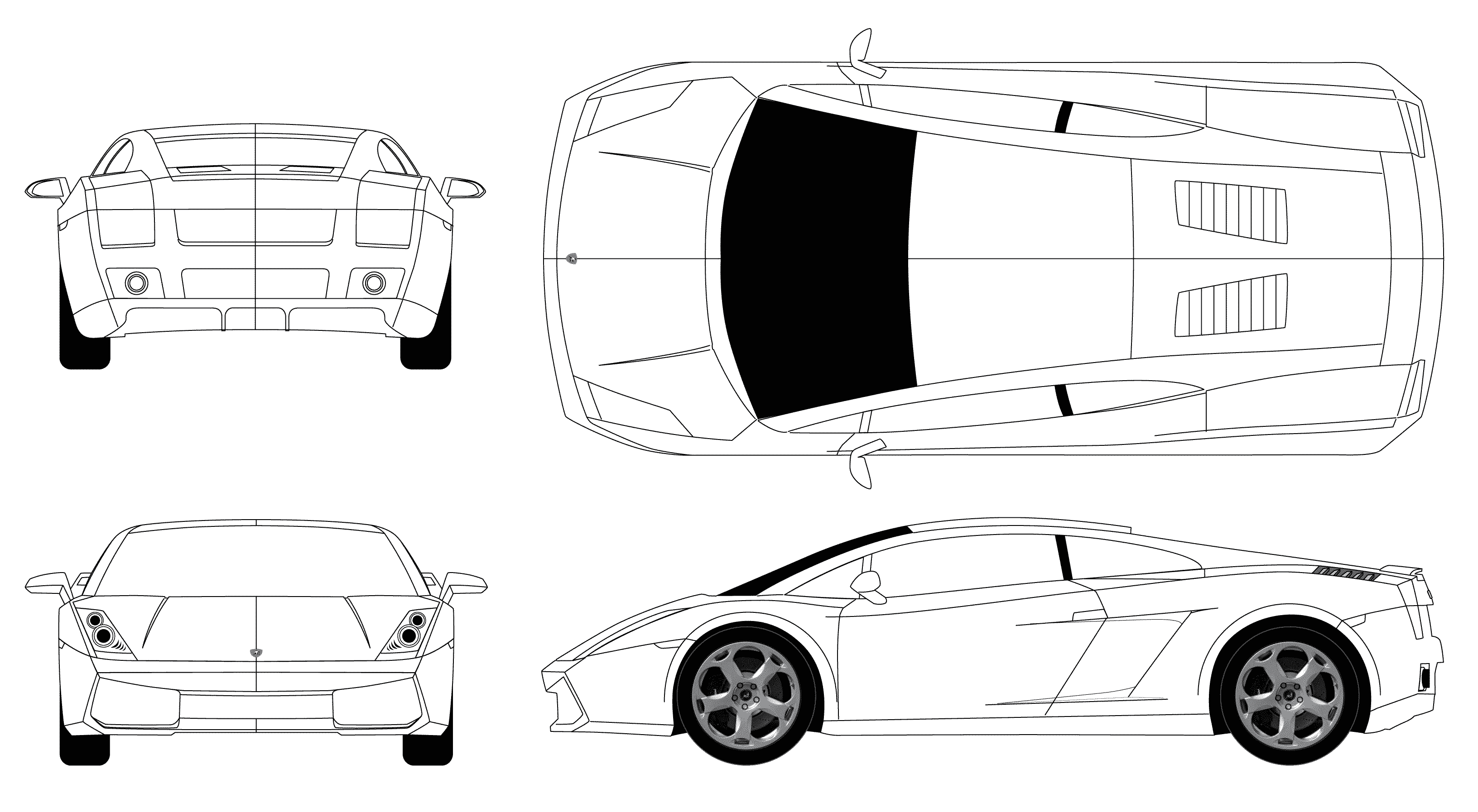Lamborghini Gallardo blueprint