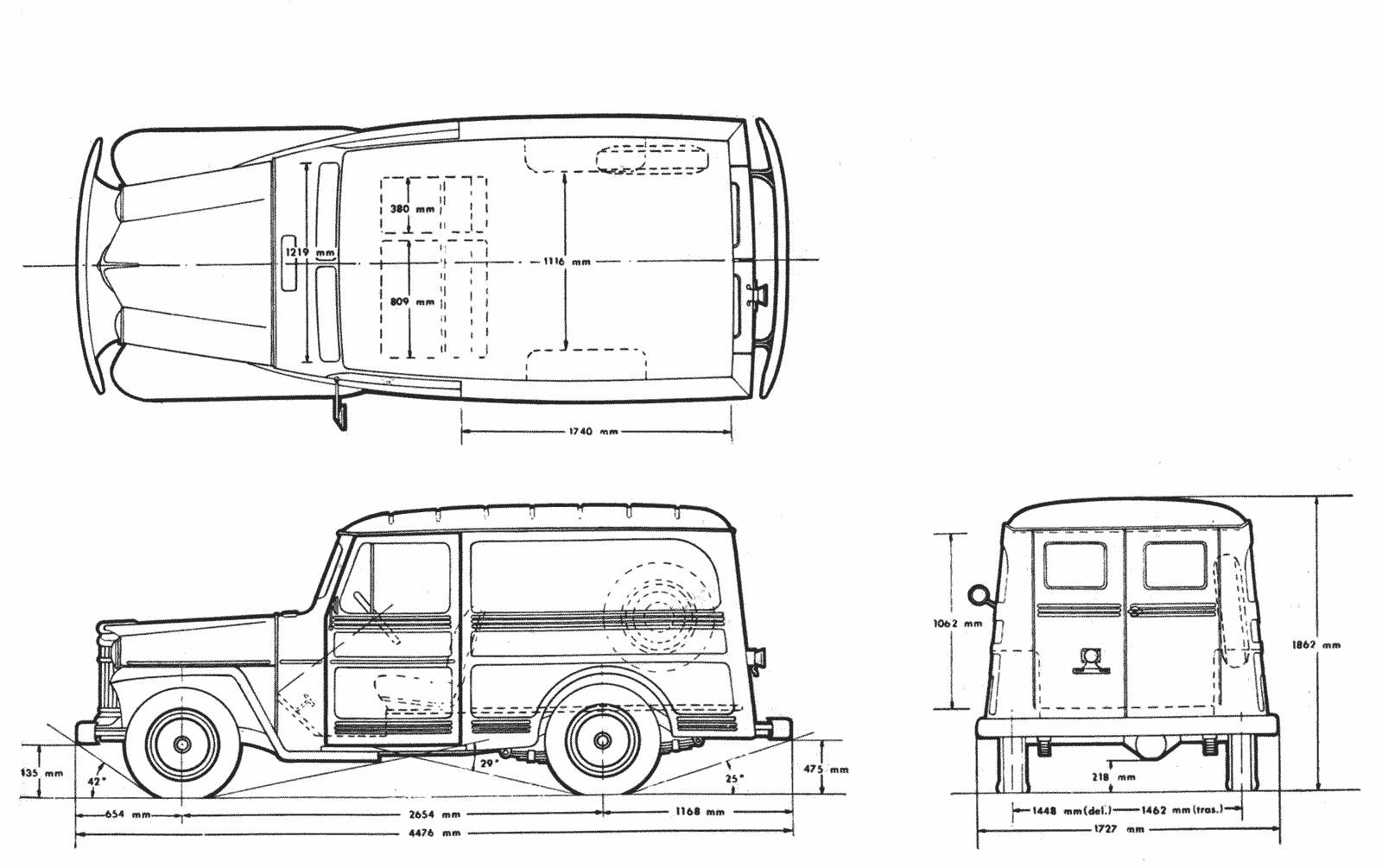 Willys Jeep Station Wagon blueprint