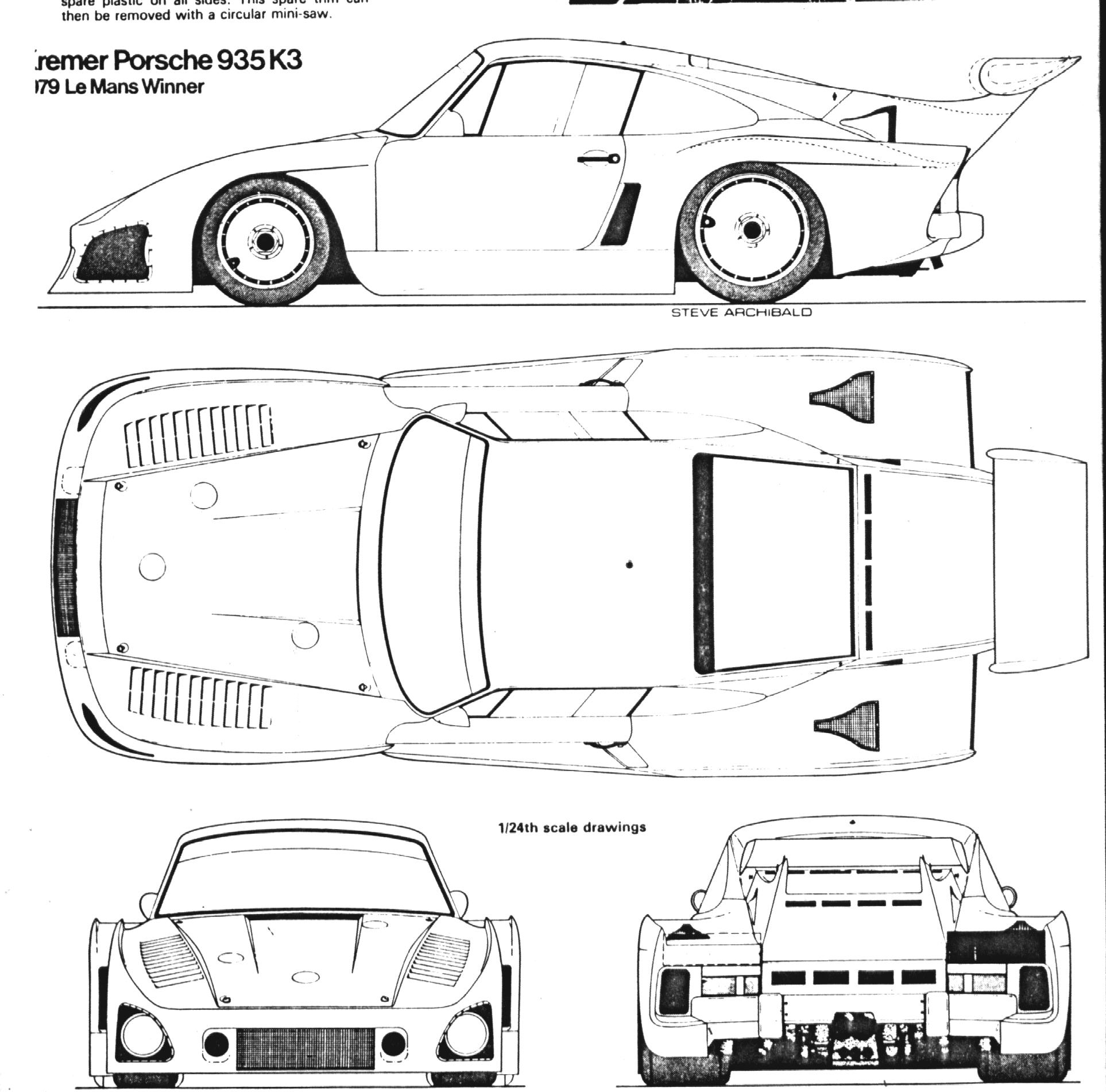 Porsche 935k3 blueprint