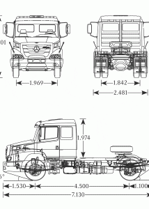 Mercedes-Benz Atron 1635 blueprint