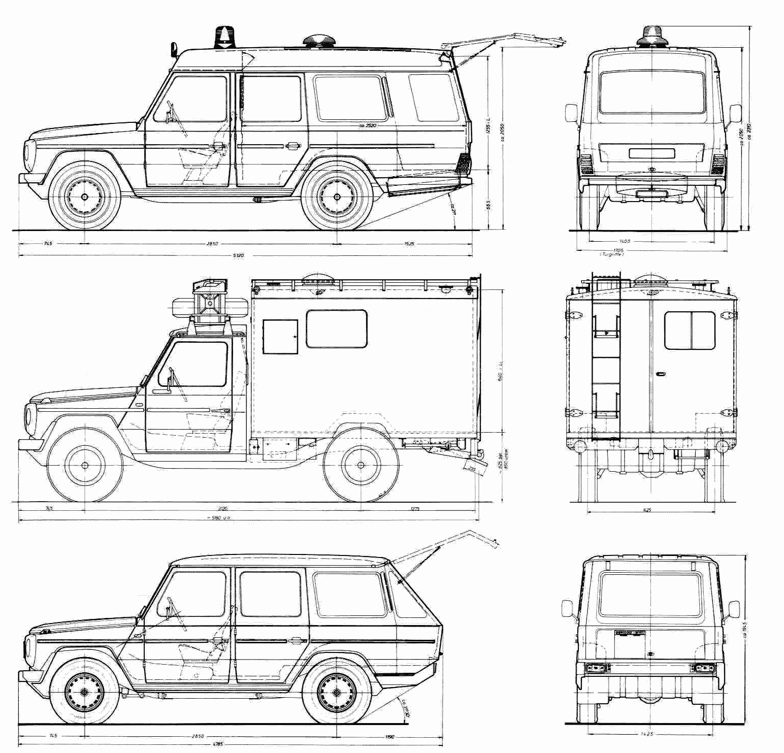Mercedes-Benz G461 blueprint