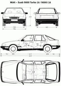 Saab 9000 blueprint