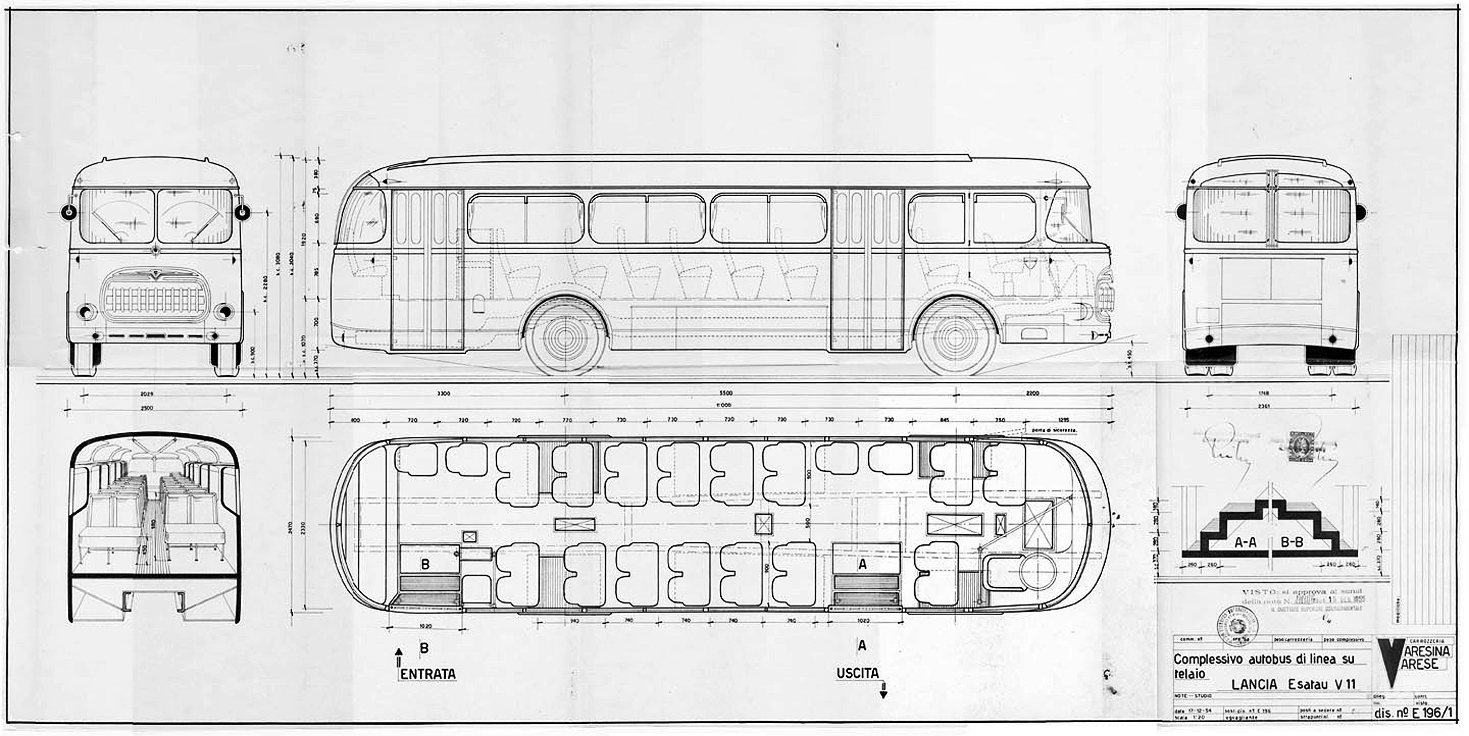 Lancia Esatau V11 Complessivo blueprint