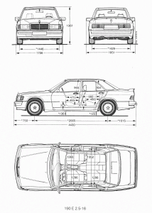 Mercedes-Benz W201 blueprint