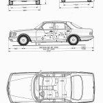 Mercedes-Benz W126 blueprint