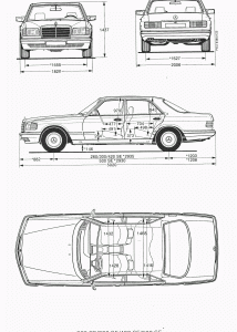 Mercedes-Benz W126 blueprint