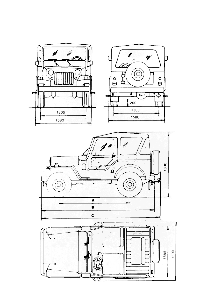 Mahindra CJ4 blueprint