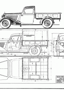 Mercedes-Benz 170V Pickup blueprint