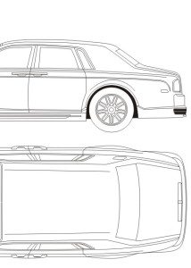 Rolls-Royce Phantom blueprint