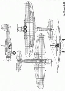 Northrop A-17 blueprint