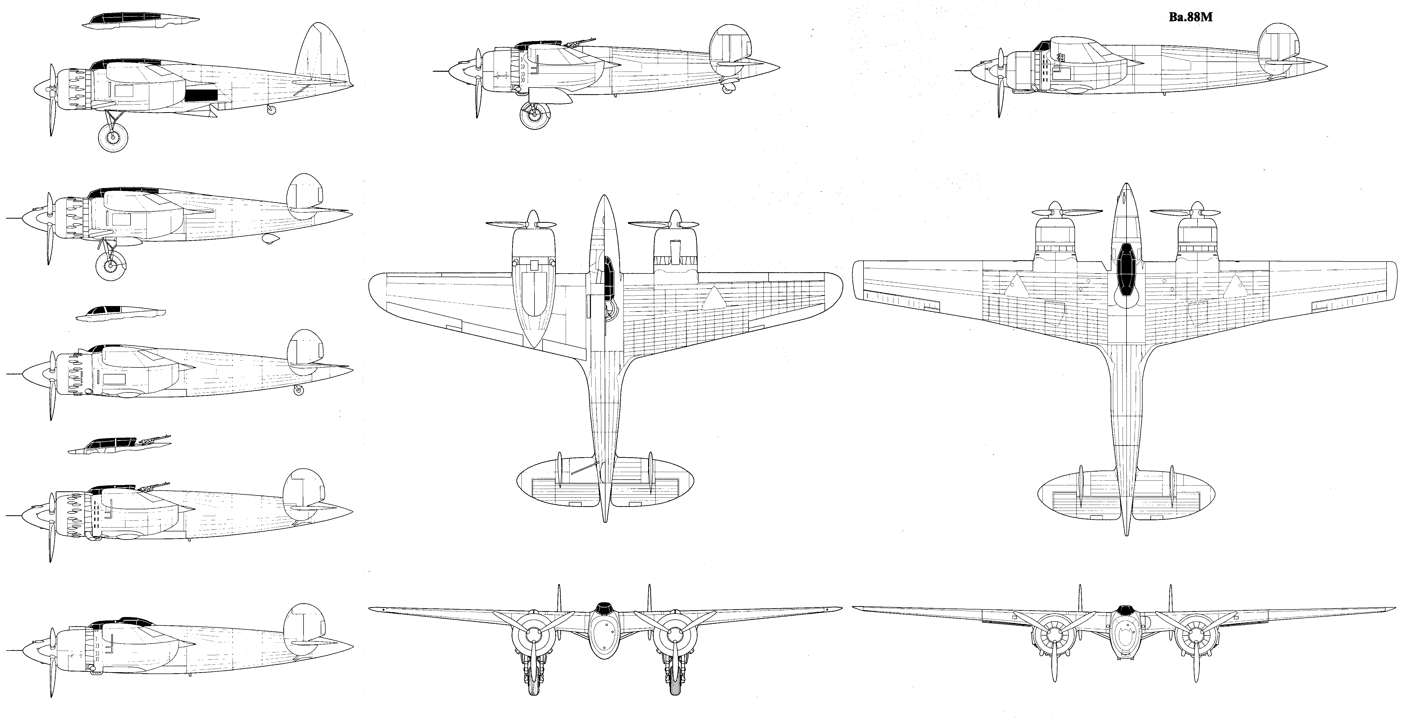 Breda Ba.88 blueprint