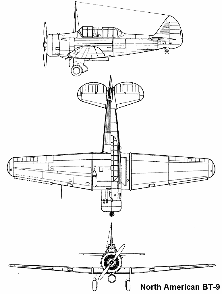 North American BT-9 blueprint