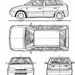 Citroën AX blueprint
