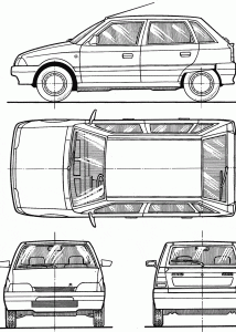 Citroën AX blueprint