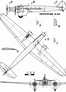 Dewoitine D.332 blueprint